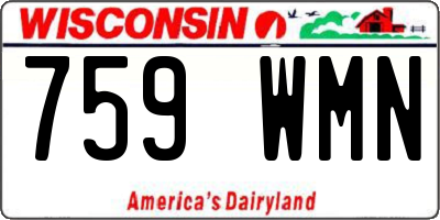 WI license plate 759WMN