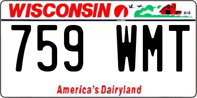 WI license plate 759WMT