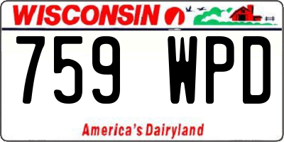 WI license plate 759WPD