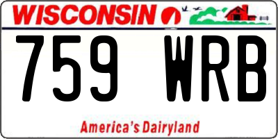 WI license plate 759WRB