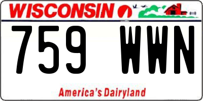 WI license plate 759WWN