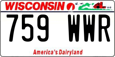 WI license plate 759WWR