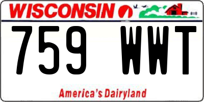 WI license plate 759WWT