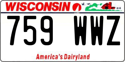 WI license plate 759WWZ