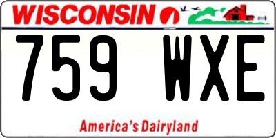 WI license plate 759WXE