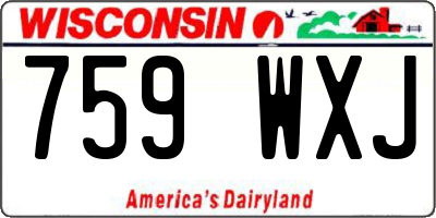WI license plate 759WXJ