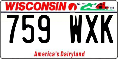 WI license plate 759WXK