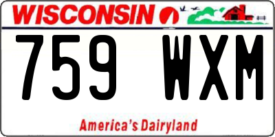WI license plate 759WXM