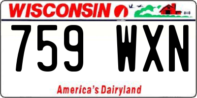 WI license plate 759WXN