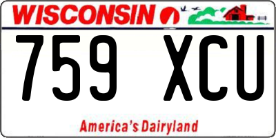 WI license plate 759XCU