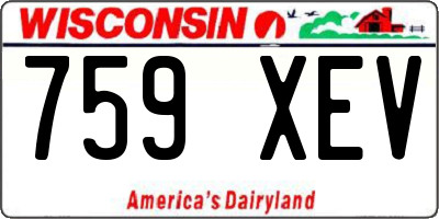 WI license plate 759XEV
