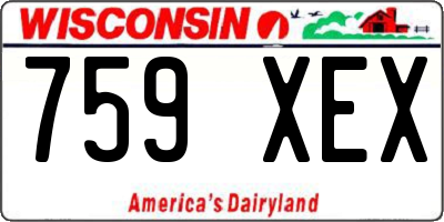 WI license plate 759XEX