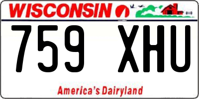 WI license plate 759XHU