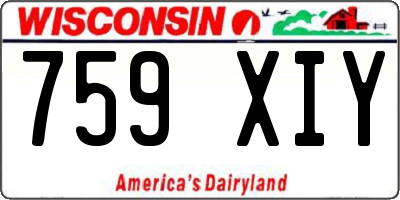 WI license plate 759XIY