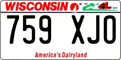 WI license plate 759XJO
