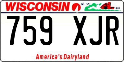 WI license plate 759XJR