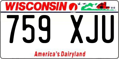 WI license plate 759XJU