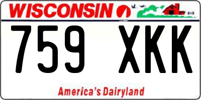 WI license plate 759XKK