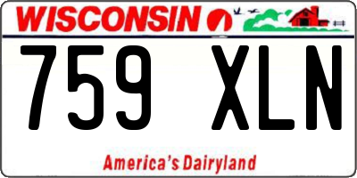 WI license plate 759XLN