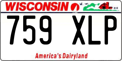 WI license plate 759XLP