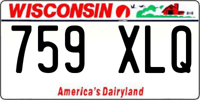 WI license plate 759XLQ
