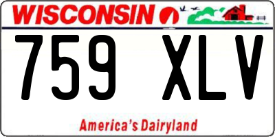 WI license plate 759XLV