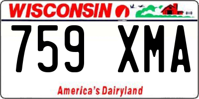 WI license plate 759XMA