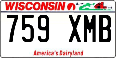 WI license plate 759XMB