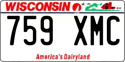 WI license plate 759XMC