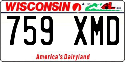 WI license plate 759XMD