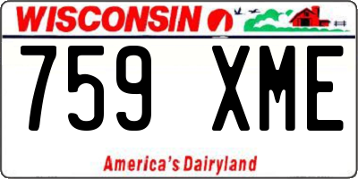WI license plate 759XME