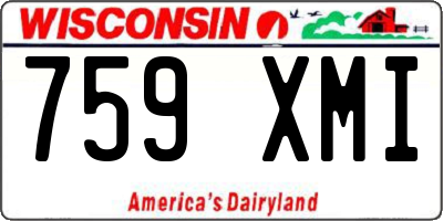 WI license plate 759XMI
