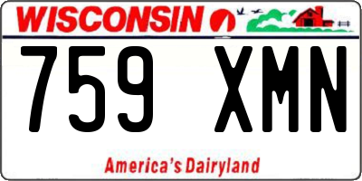 WI license plate 759XMN