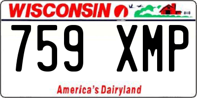 WI license plate 759XMP