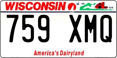 WI license plate 759XMQ