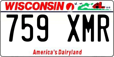 WI license plate 759XMR