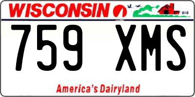 WI license plate 759XMS