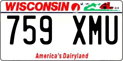 WI license plate 759XMU