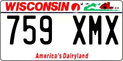 WI license plate 759XMX