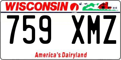 WI license plate 759XMZ