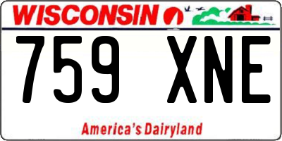 WI license plate 759XNE