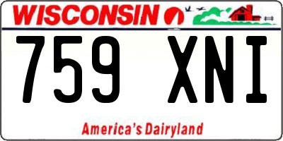WI license plate 759XNI