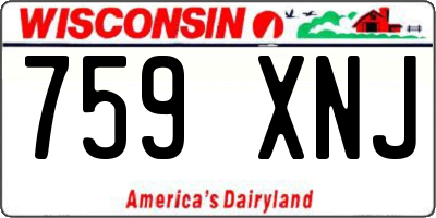 WI license plate 759XNJ