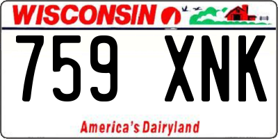 WI license plate 759XNK