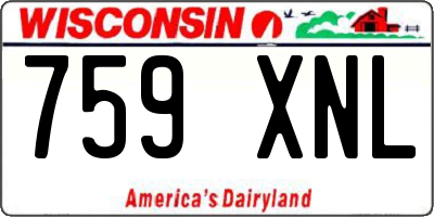 WI license plate 759XNL