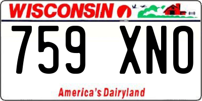 WI license plate 759XNO