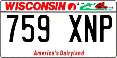 WI license plate 759XNP