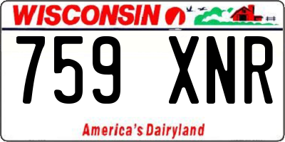WI license plate 759XNR