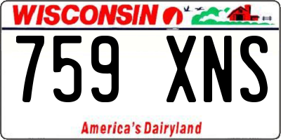WI license plate 759XNS