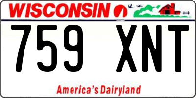 WI license plate 759XNT